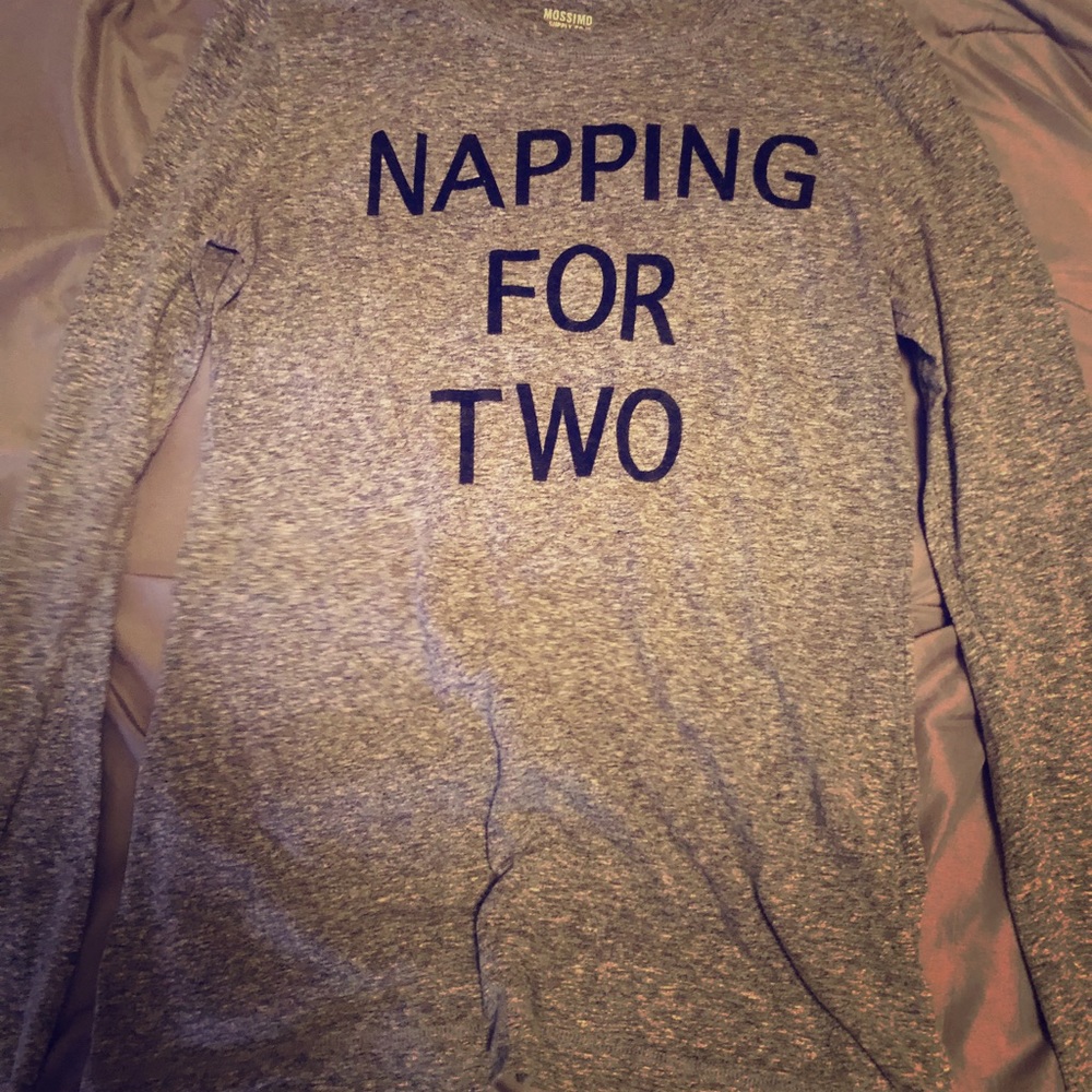 Napping for two maternity shirt